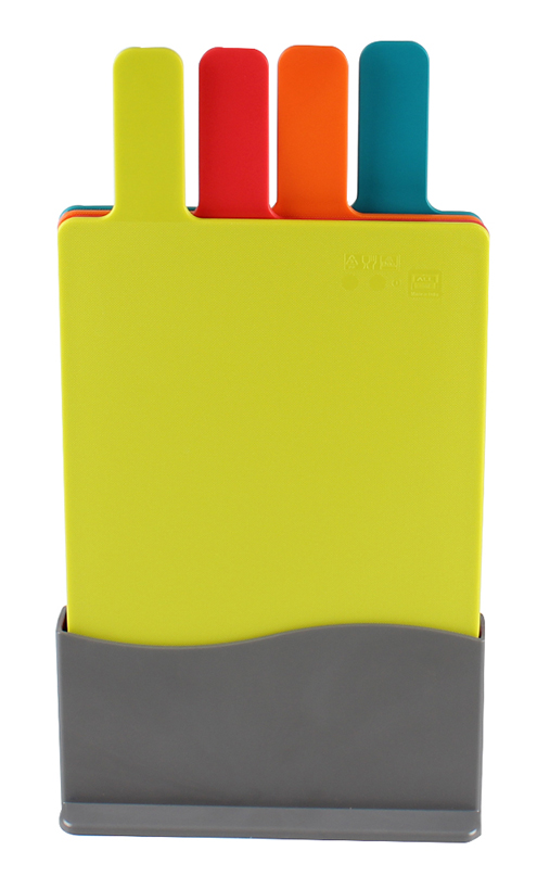 Chopping Board With Stand (290 X 190 X 4 Mm) (Assorted) (4 Pc Set) (12 Set Pk)